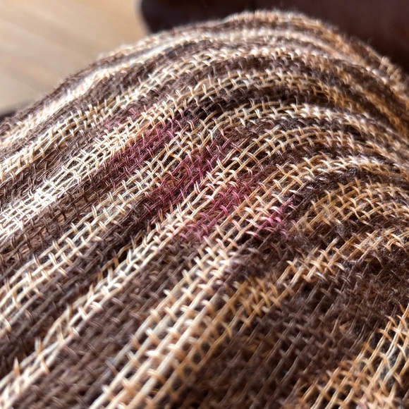 Free w. Purchase- Brown Wood Grain Look Scarf - Picture 5 of 6